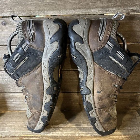 Mens Keen Steens Vent Brown Leather Outdoor Hiking Shoes Sneakers Size 8.5 M GUC - Picture 4 of 10